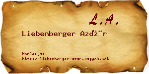 Liebenberger Azár névjegykártya